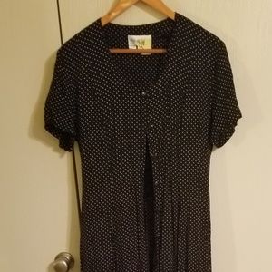 Vintage 90's polka dot shift dress